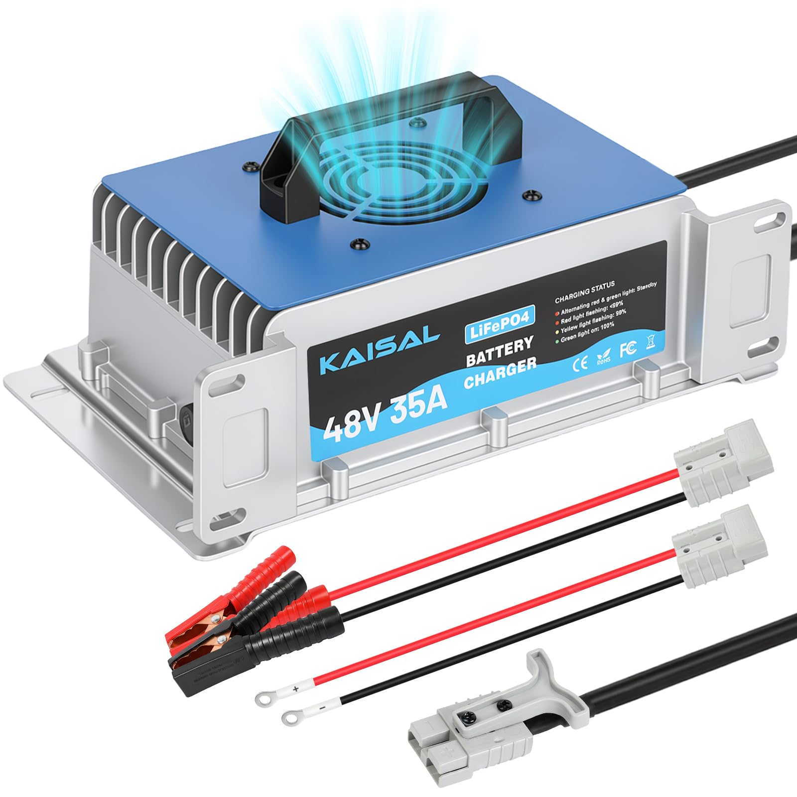 KAISAL 48V 35A Chargeur de Batterie Lithium