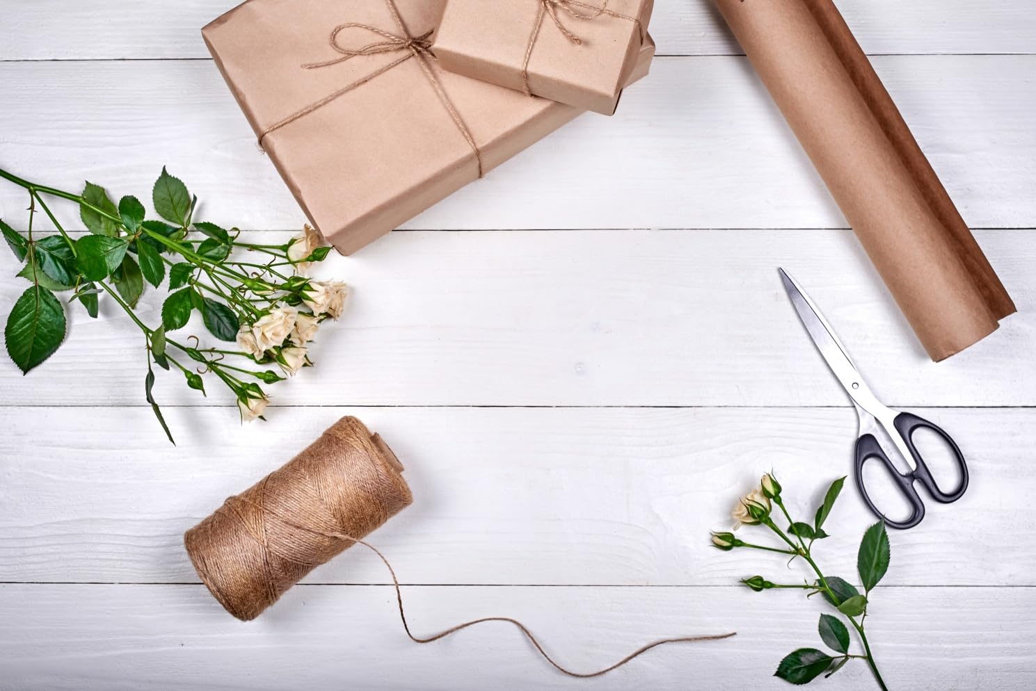 Rollo de Papel Kraft Natural Marrón. Tamaños 300 mt largo en 30, 60, 90 o 105 cm. (90 cm)
