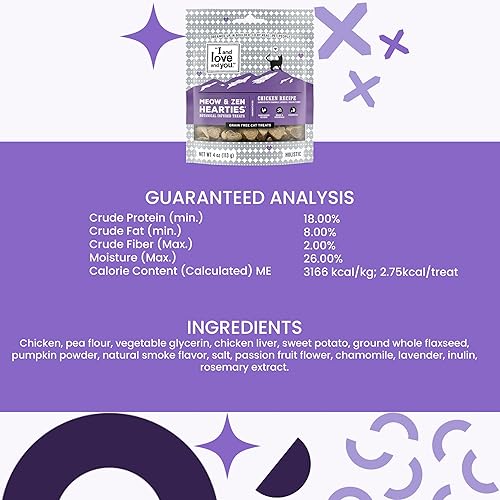 Miniatura 5 de Meow and Zen Hearties - Golosinas para gatos sin granos, receta de salmón con omegas 3 y 6, número de modelo T11305, 4 onzas (paquete de 8)