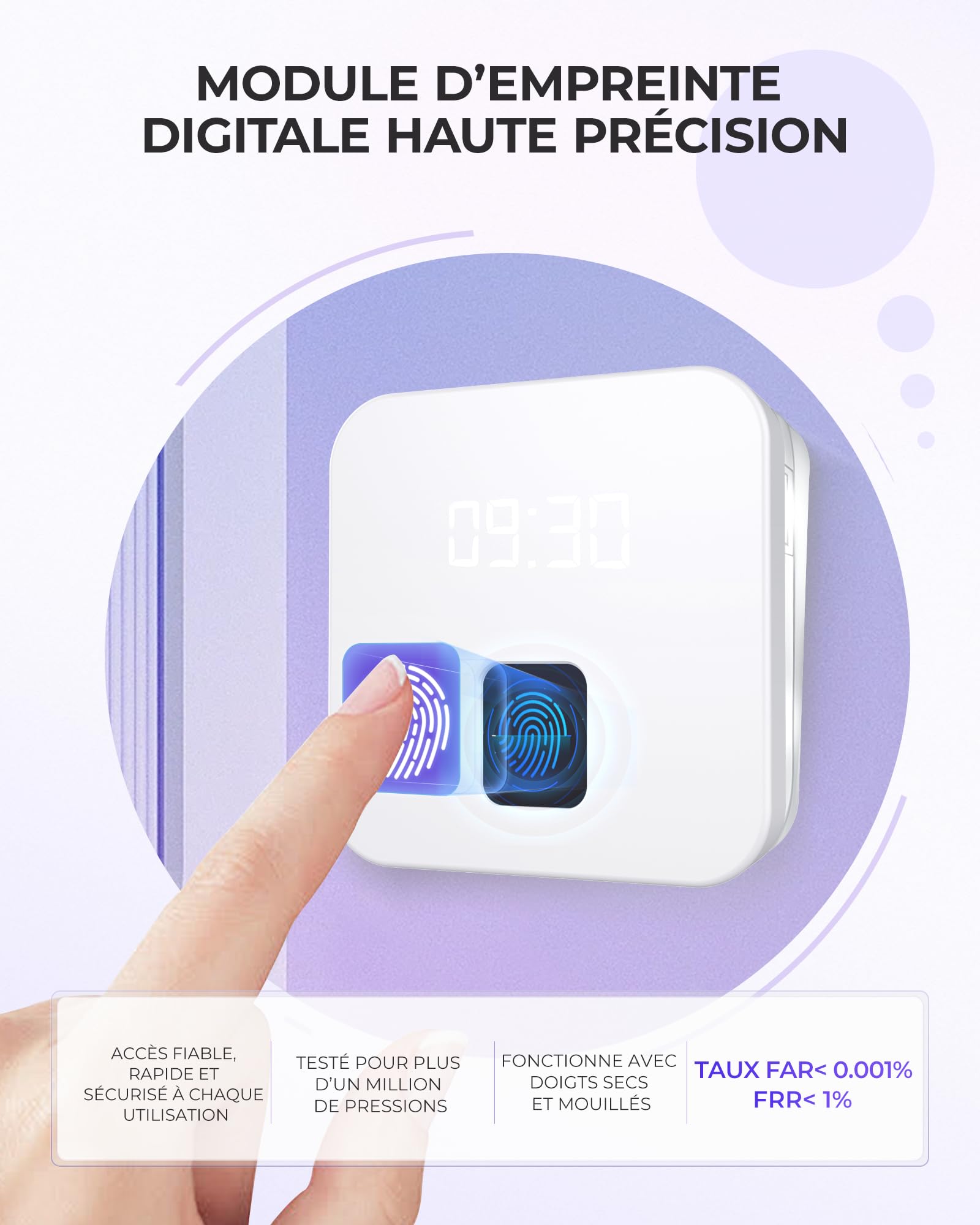 NGTeco Pointeuse Cloud - TC4 avec Empreinte Digitale pour Les Petites Entreprises Dispositif de Pointage Biométrique avec Règles Personnalisables, contrôle à Distance Via app iOS/Android.