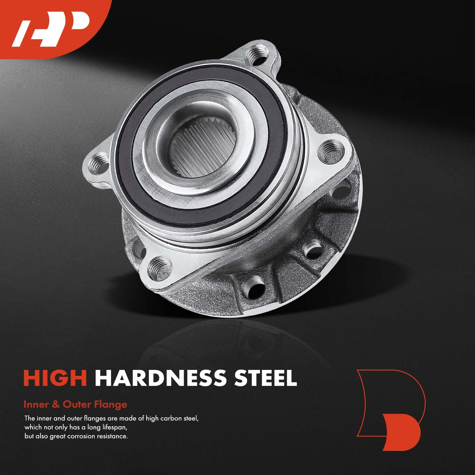 2 Front Wheel Hub Bearings – For Chrysler 200 2015-2017 & Jeep Cherokee 2014-2018 AWD