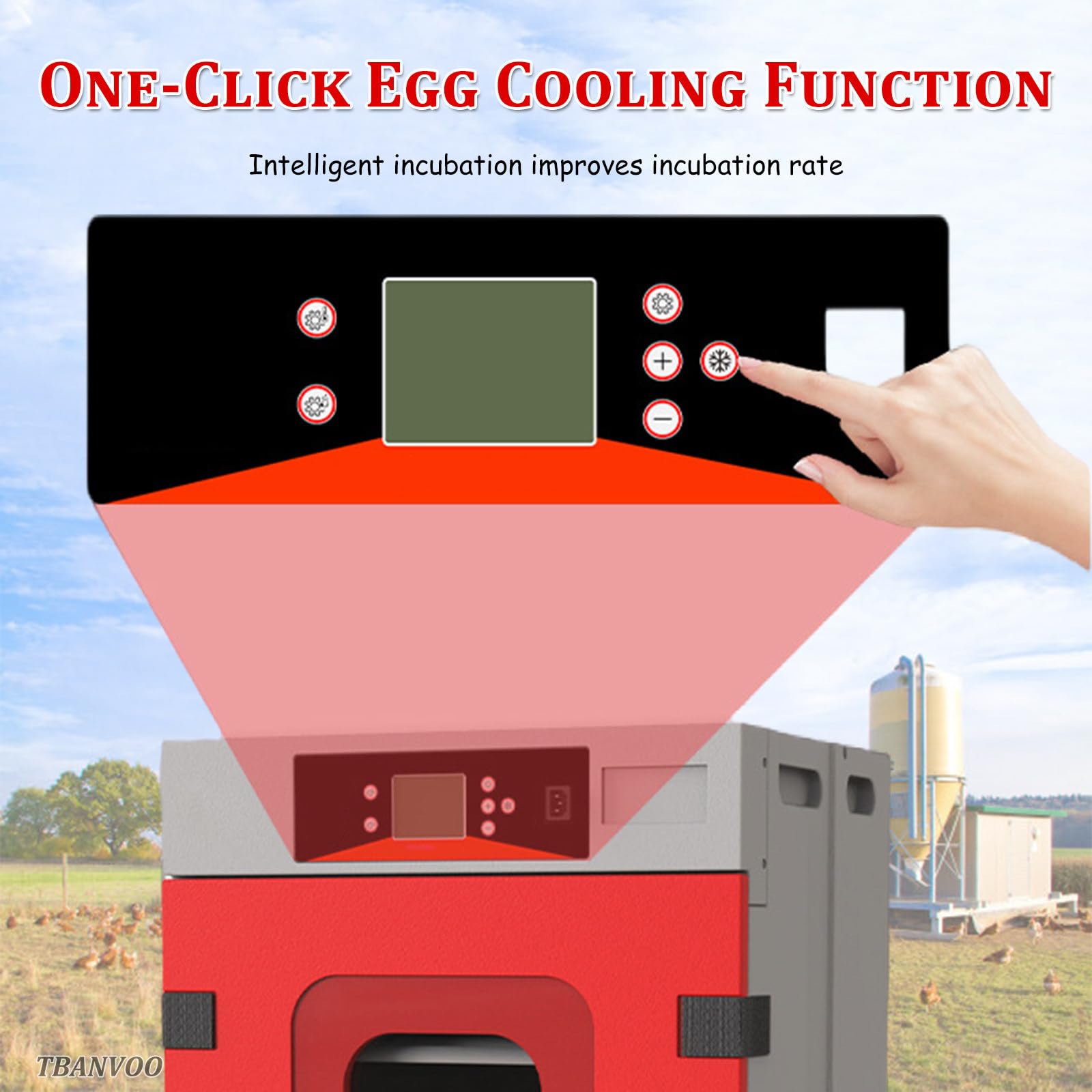 Incubadora digital, totalmente automática con control inteligente de temperatura y humedad, estilo gabinete con diseño de cajón para pollo, pato, ganso, huevos de codorniz
