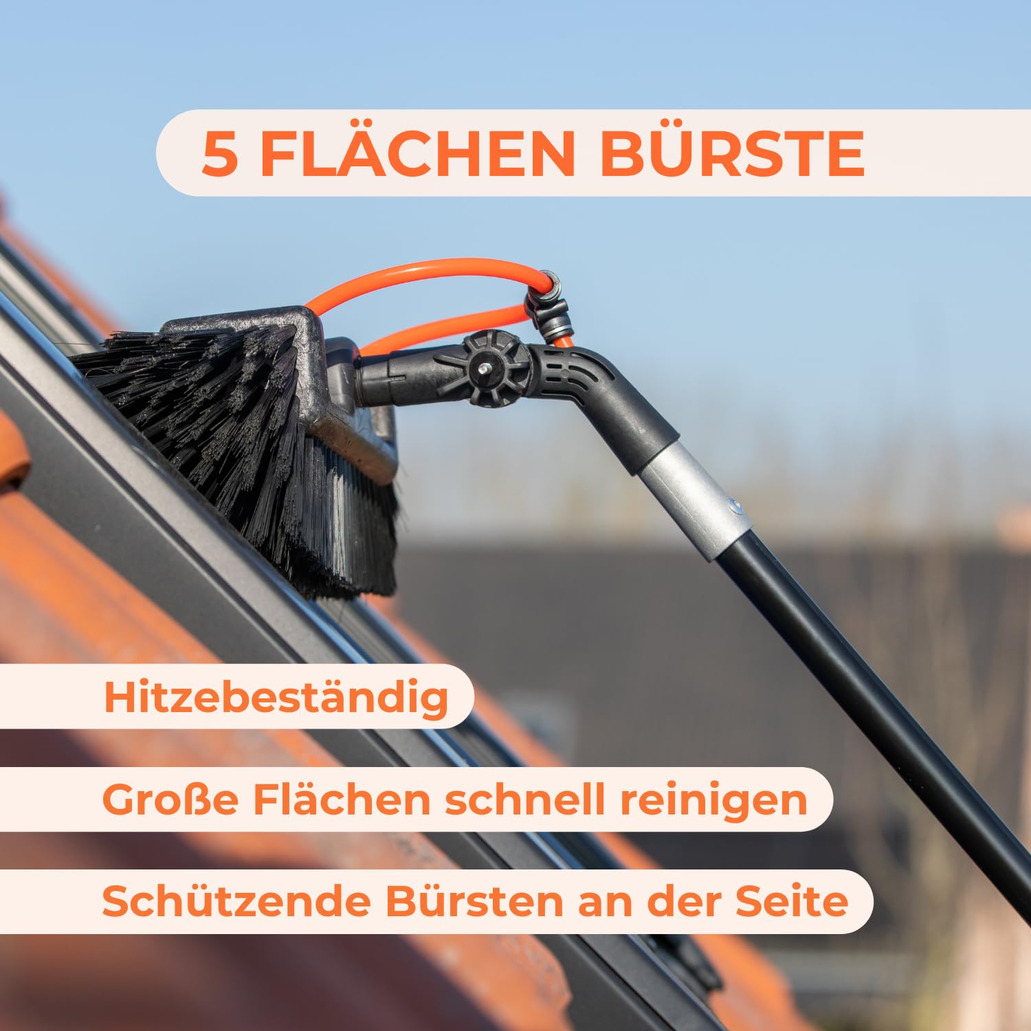 TELESKOPSTANGE 7,2 M Set für solaranlagen und Fenster - teleskopstiel wassergefüllte - Telescopic Pole
