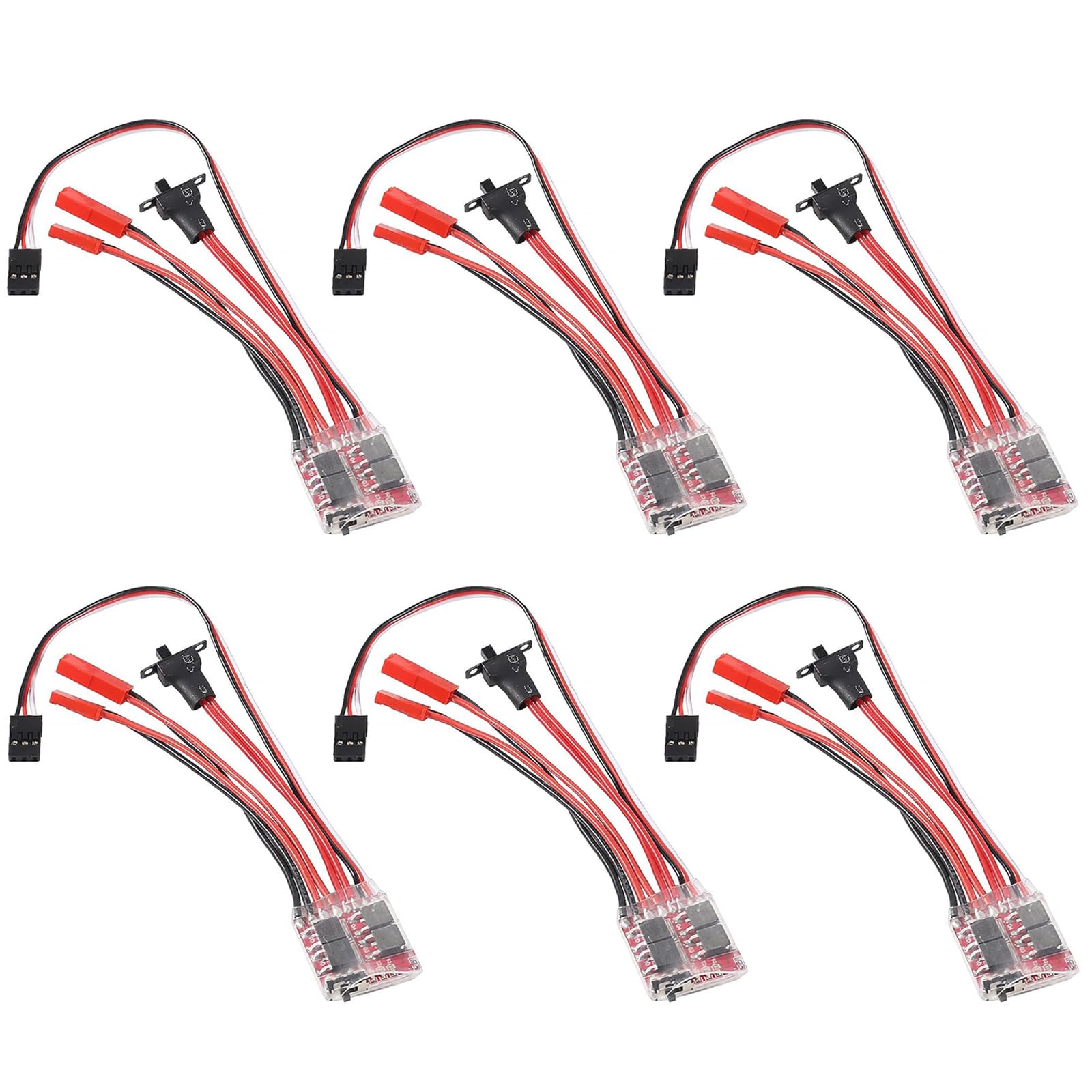 ESC 20A cepillado de 6 piezas para motor RC de coche y barco 2S 8