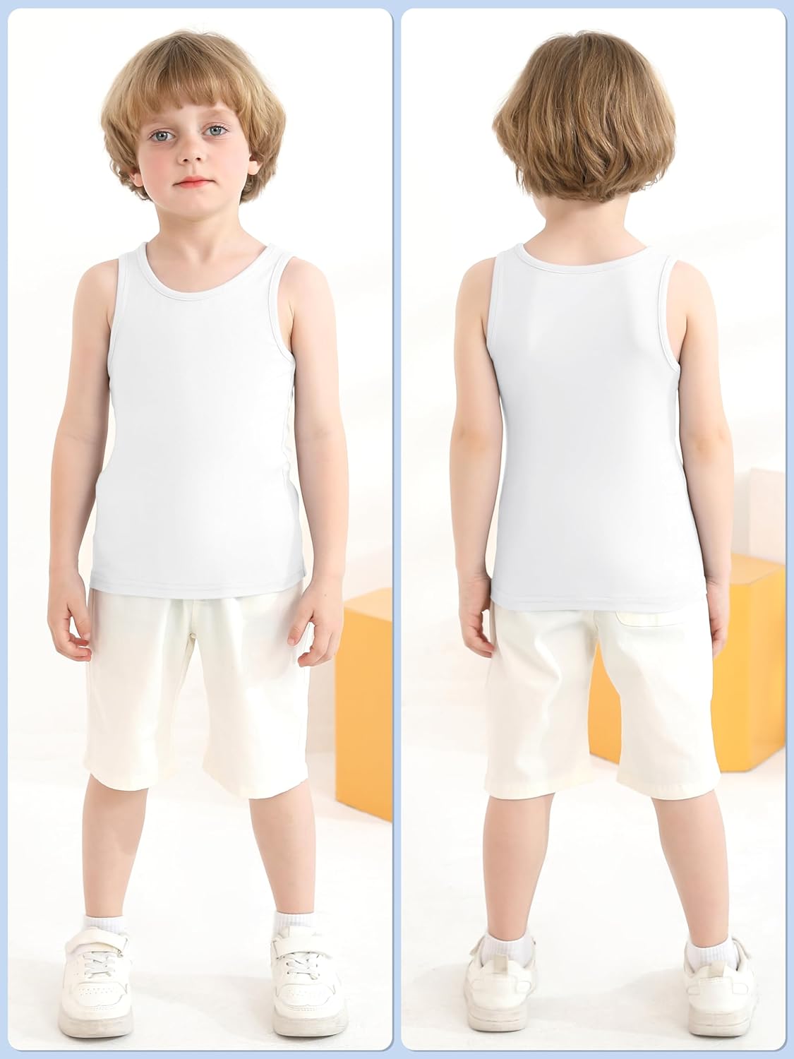 Cooraby 6 Pack Toddler Tank Top Kids Undershirts Soft Undershirt for Boys and Girls - Image 2