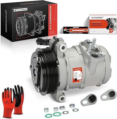 A-Premium Compresor de aire acondicionado con embrague compatible con Jeep Wrangler 3.8L 2007-2011 Sport Utility