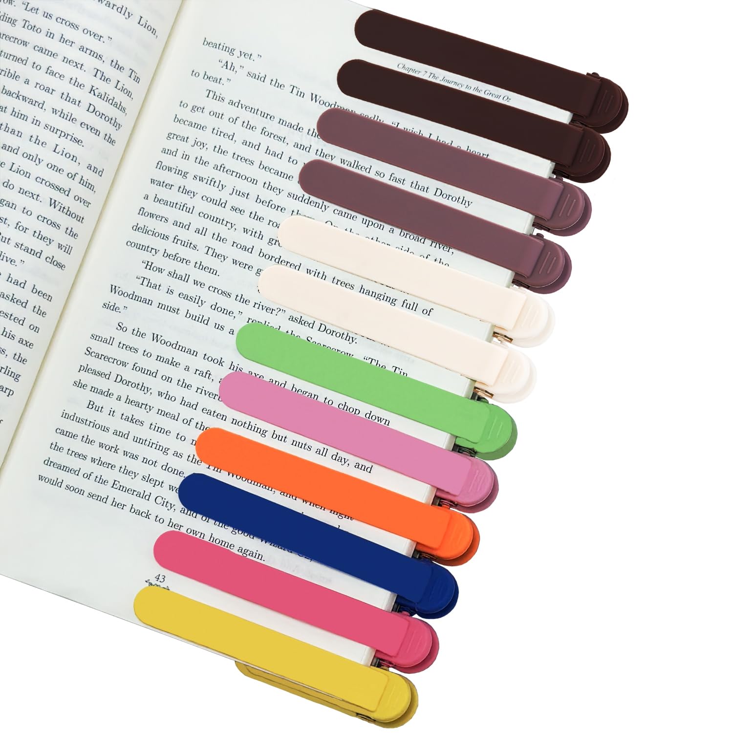 12pcs Automatic Bookmark, Silicone Book Marks for Reading Women, Men, Kids, Book Lovers, Cute Unique Book Markers for Reading, Reading Accessories