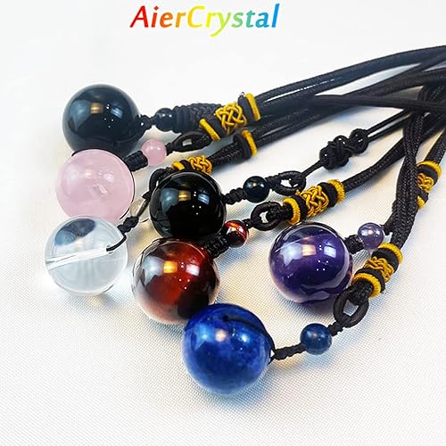 Miniatura 5 de Healing Crystals Necklace Lucky Blessing Protection Chakra Stone Pendant for Women Men Adjustable