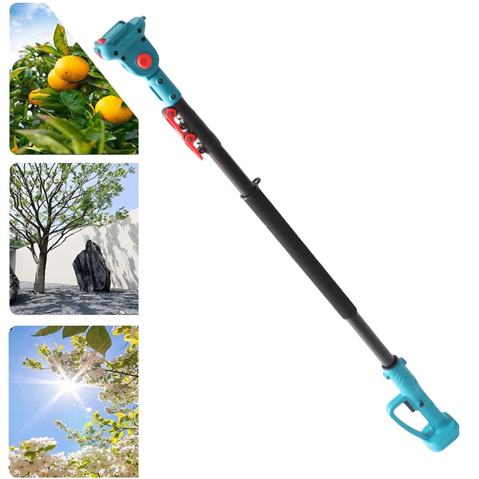 Naroote Asta di Prolunga Regolabile per Potatore Elettrico, Asta da 1,25 a 2,4 M con Blocco Flip e Testa Girevole a 180 Gradi, Lega di Alluminio Leggera, Compatibile con BL1820, BL1830, BL1840