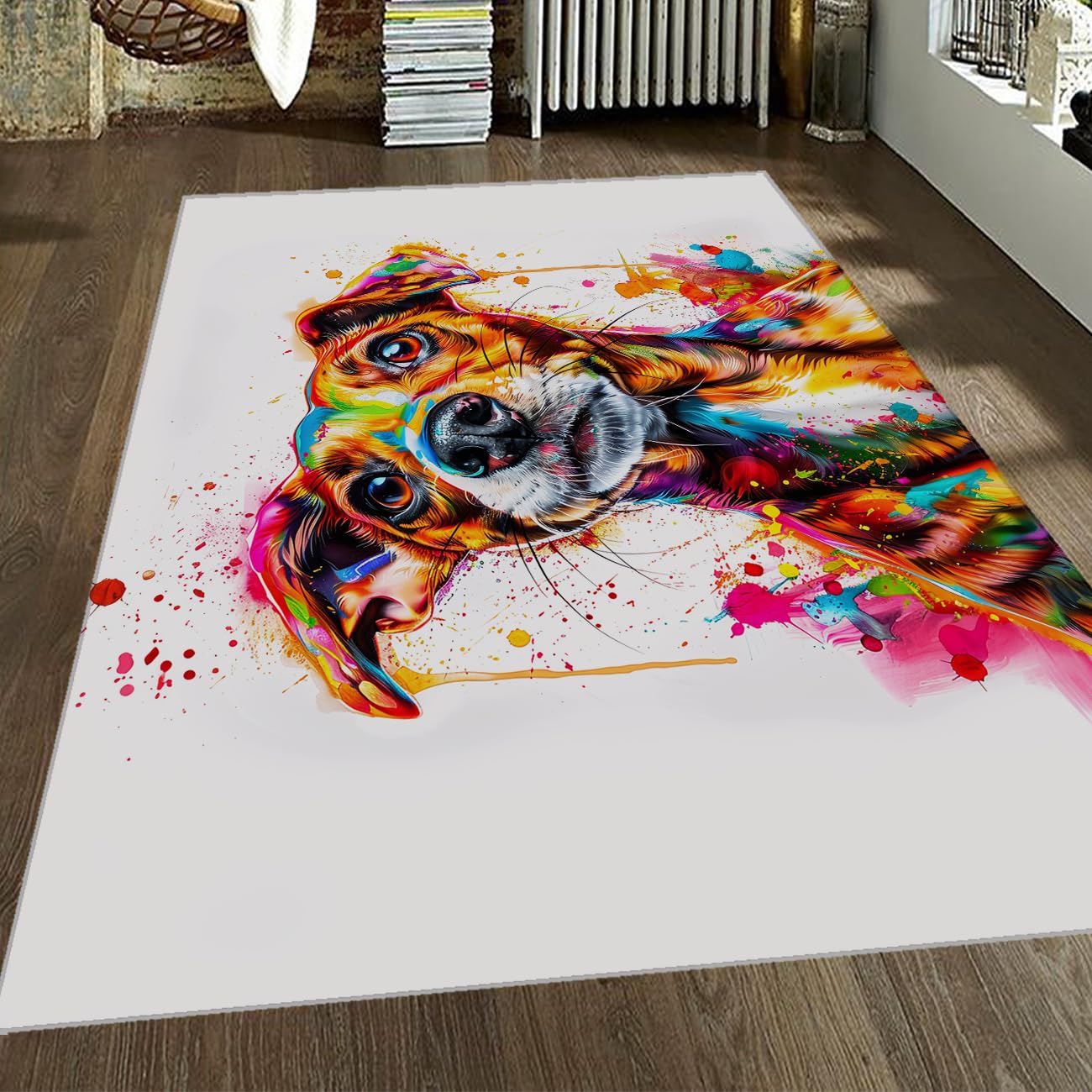 Tapis de chambre et descente de lit moderne style graffiti