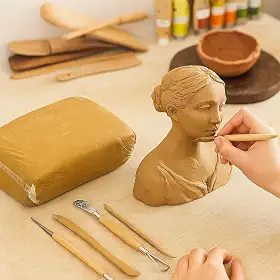 Argila Natural de Modelar 1Kg – Ideal para Artesanato, Escultura, Arranjos e Projetos Criativos