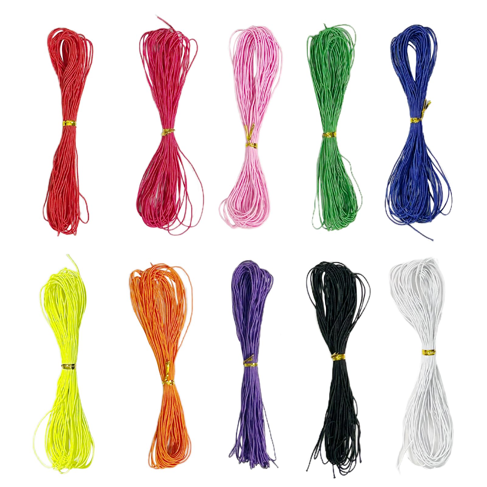 Bliceon Coloured Elastic String, Elastic Cord, 10 Colors Bracelet ...