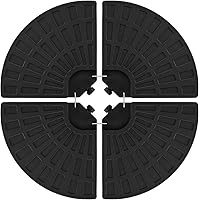 Vista 17 de Giantex 4 piezas de peso base para sombrilla de patio, 195 libras de agua y arena rellena para sombrilla voladiza, base de sombrilla de mercado al