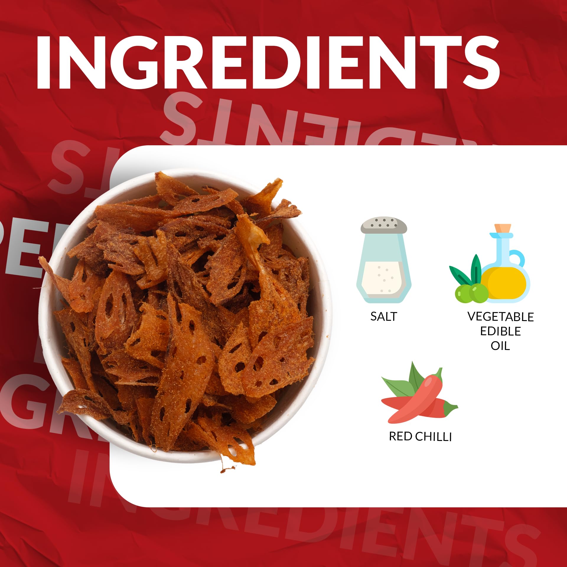 Avarya Lotus Root Chips 100 Gms | Crispy Lotus Stem Chips -Peri Peri Flavour | Low in Oil | Health Savoury Snack | Vegan Snack | Pack of 1 3