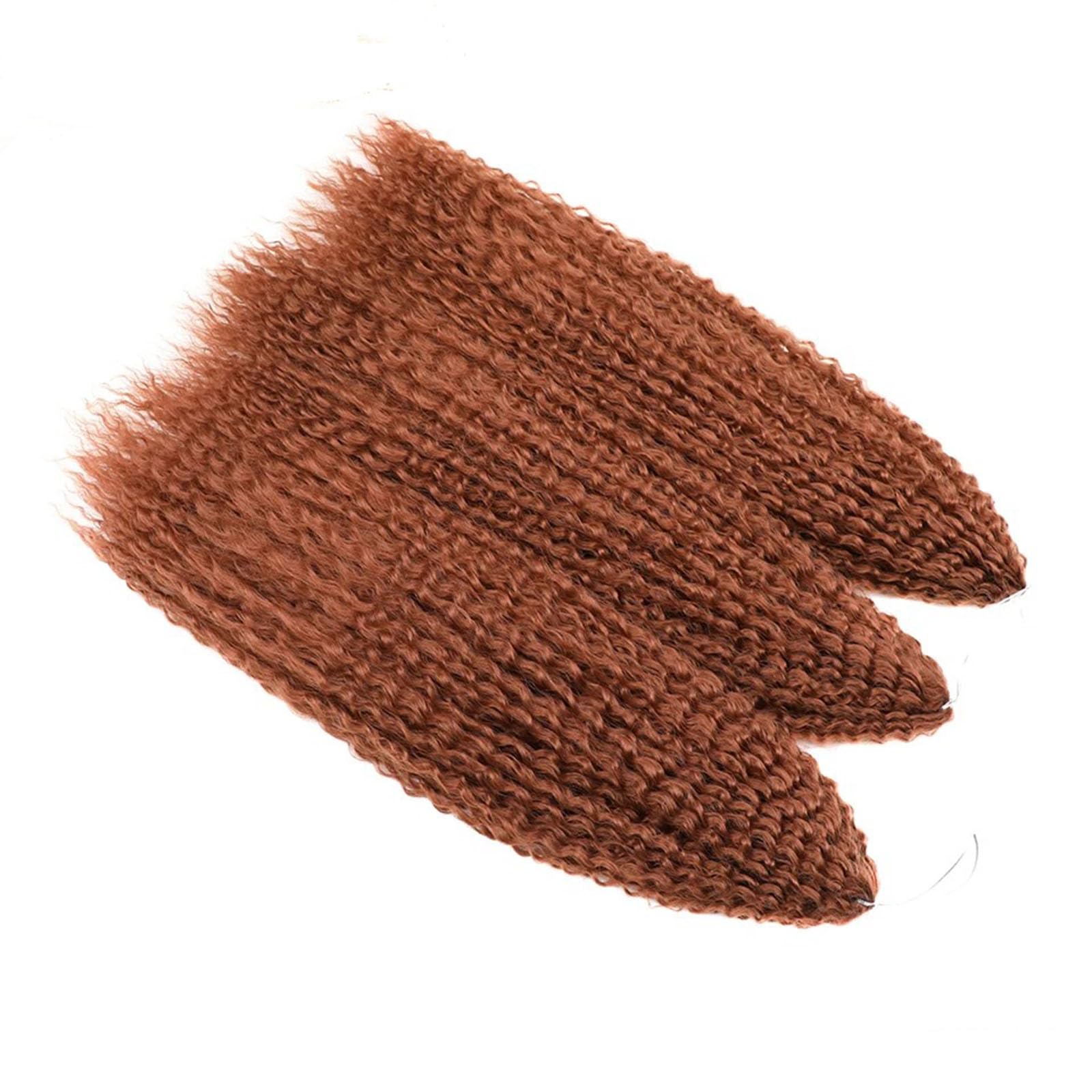Aiokrtse Brazilian Braids Curly Crochet Hair Brazilian Curly Synthetic Braiding Hair Extensions Boho Braids Deep Water Wave Synthetic Crochet Hair 28 inches Pack of 5(Total 600 Grams #350 Colour)