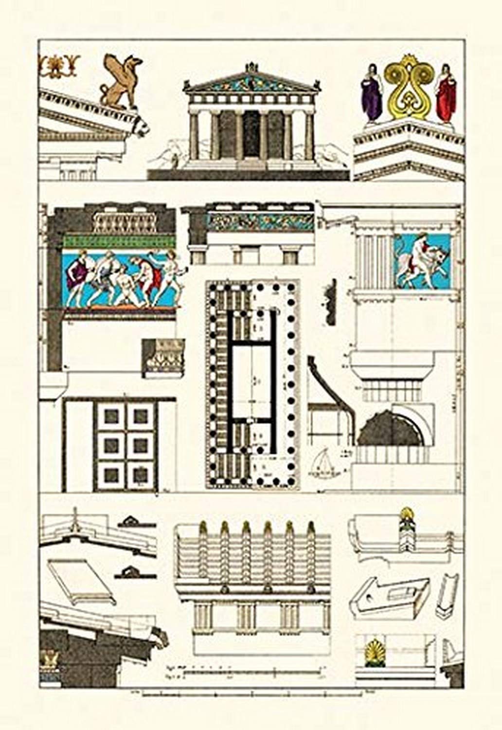 Buyenlarge 'Temple of Athene and Theseus, Polychrome' Paper Poster, 20 by 30-Inch