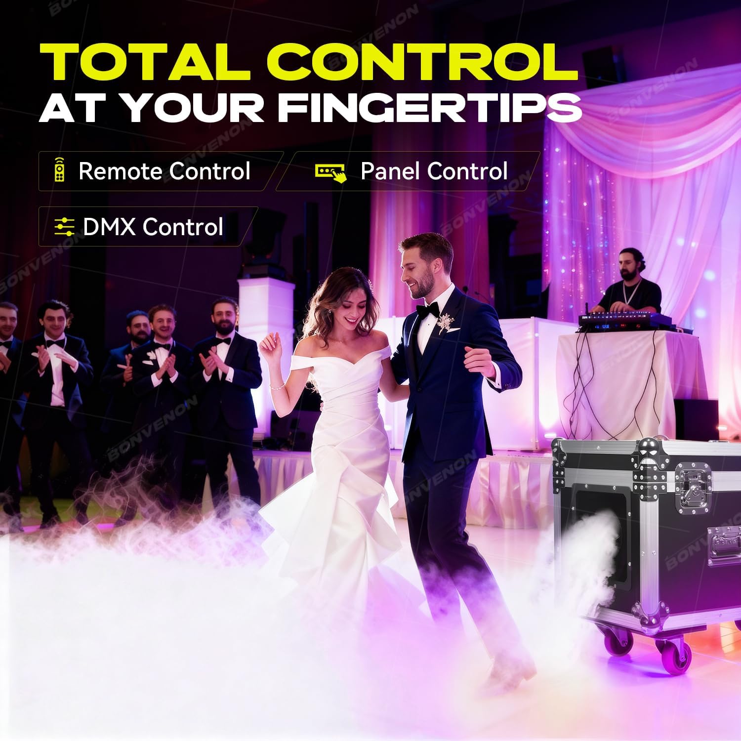 2000W Professional Low-Lying Fog Machine | Dry Ice Effect Without Dry Ice | DMX & Remote Control with Flight Case