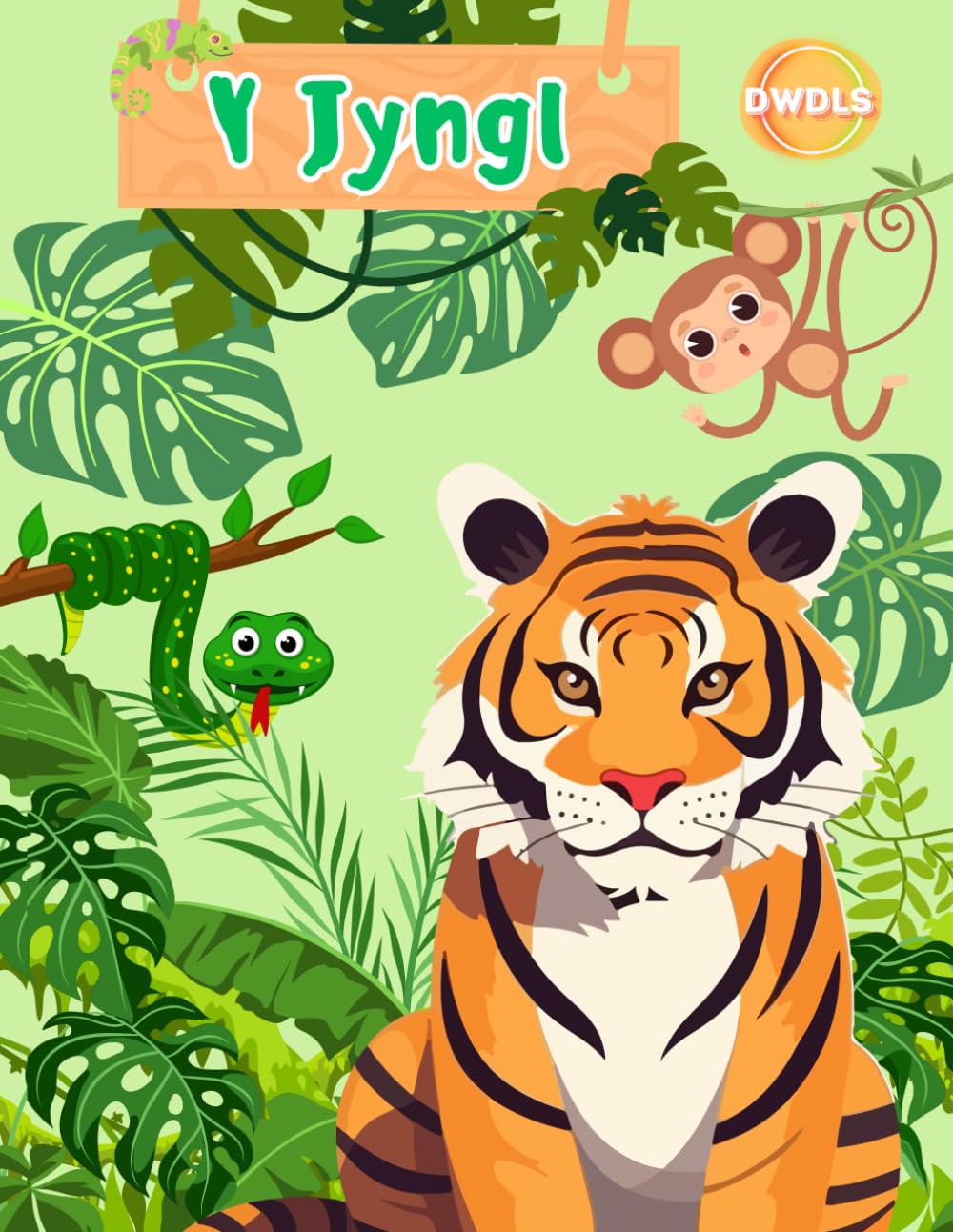 Y Jyngl: Llyfr Lliwio a Gweithgareddau / Welsh Colouring and Activity Book