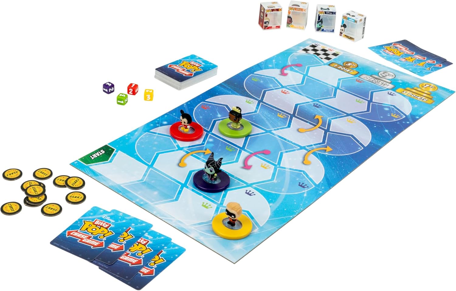 Funko Games Bitty Pop! Chase Game Disney | Easy to Learn, Fast-Paced Gameplay Features Disney Bitty Pop! Figures | 2-4 Players, Ages 6+