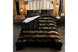 American Flag Camo Comforter Set Queen: Conceal Yourself in Nature's Embrace