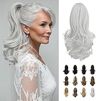 Vista 34 de Sofeiyan - Extensión de cola de caballo de 13.0 pulgadas, rizada y larga, con pinza, extensiones de pelo sintético de aspecto natural para mujer