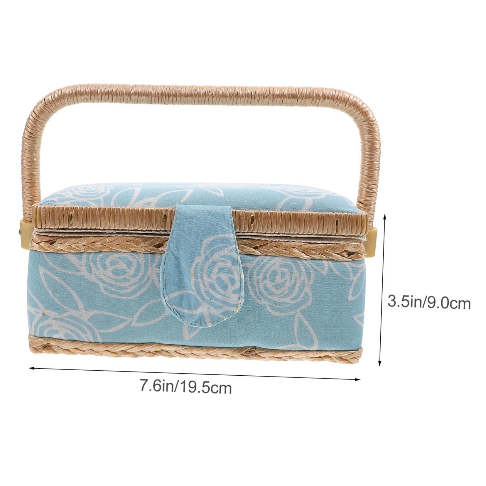 ULTECHNOVO Caja Organizadora para Herramientas de Costura y Bordado Diseño Portátil y Capacidad Amplia Hecha de Resistente para Almacenar Agujas Hilos y Accesorios con Motivo de Rosa