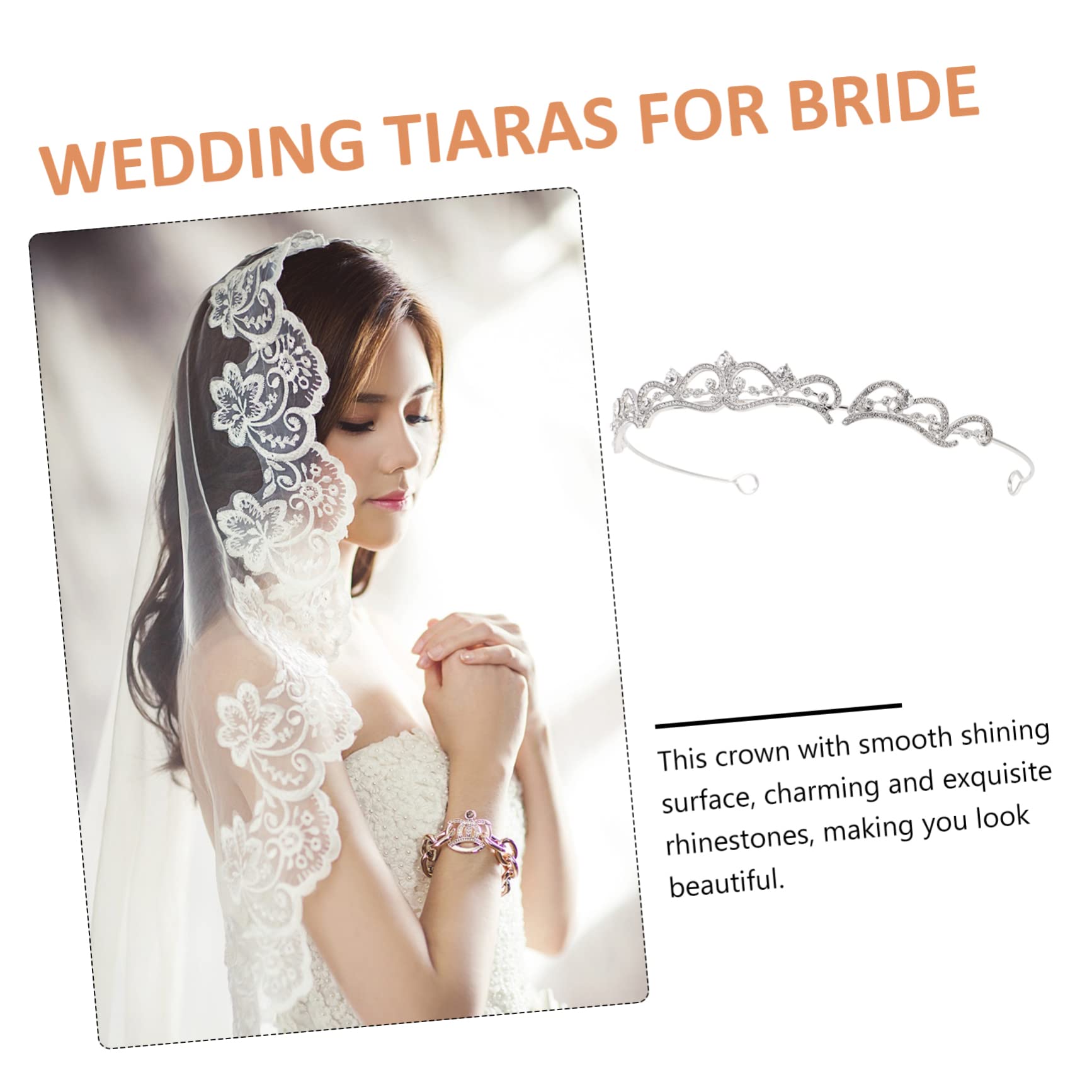 Housoutil 5 Piezas Tocado De Novia Tiaras De Para Boda Vintage Para Las Mujeres Tiara De Diamantes Quinceañera Boda Tiara Para El Cabello De Plata Diamantes