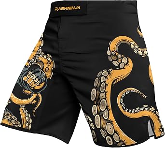 Octopus MMA Shorts for Training Mens Jiu Jitsu Shorts Fighting Shorts for Boxing Grappling Muay Thai