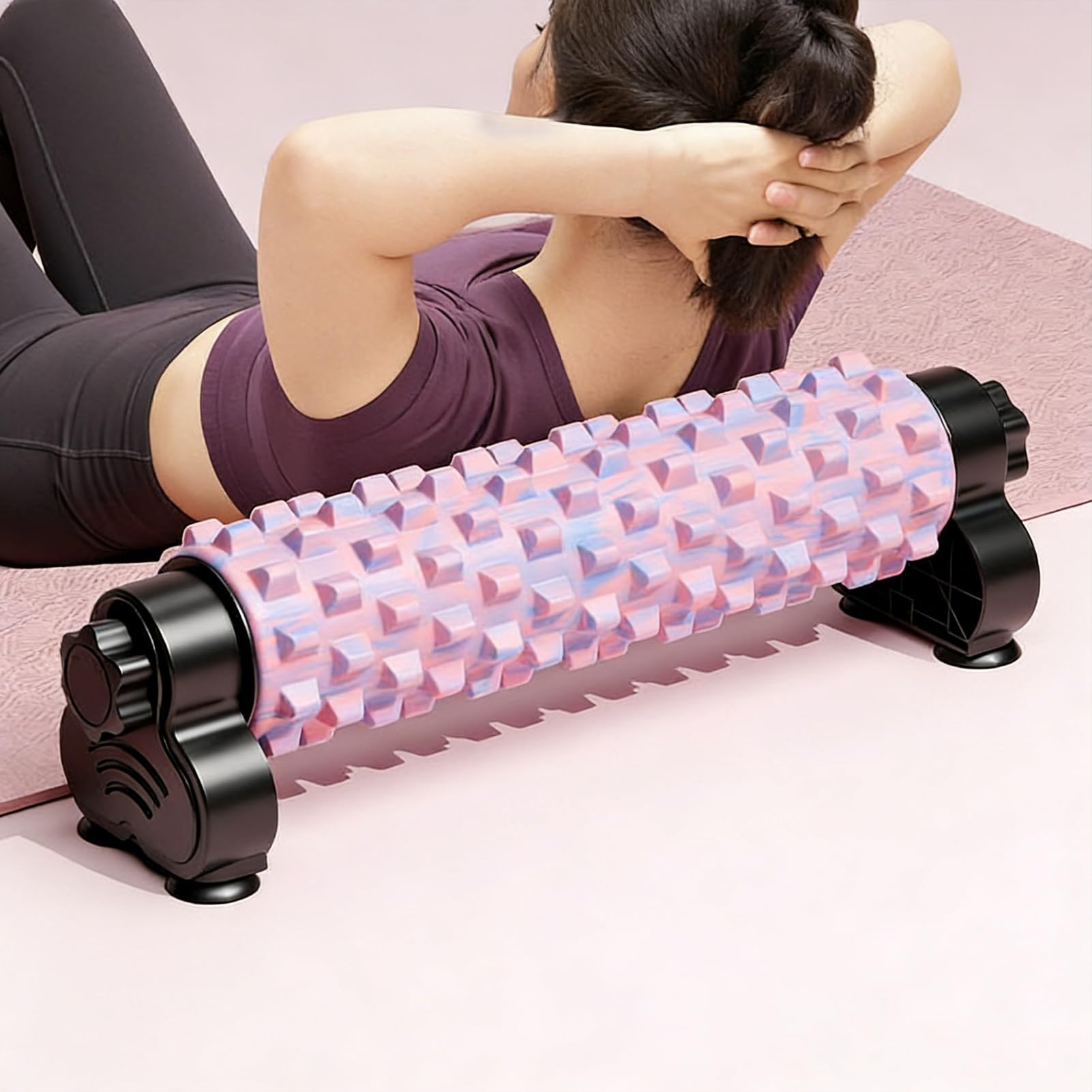 Rullo Di Schiuma Per La Parte Posteriore Deep Muscolare Con Ventose | Rullo Fitness con Supporto Per Palestra Studio Yoga Pilates Fitness Allenamento E Recupero