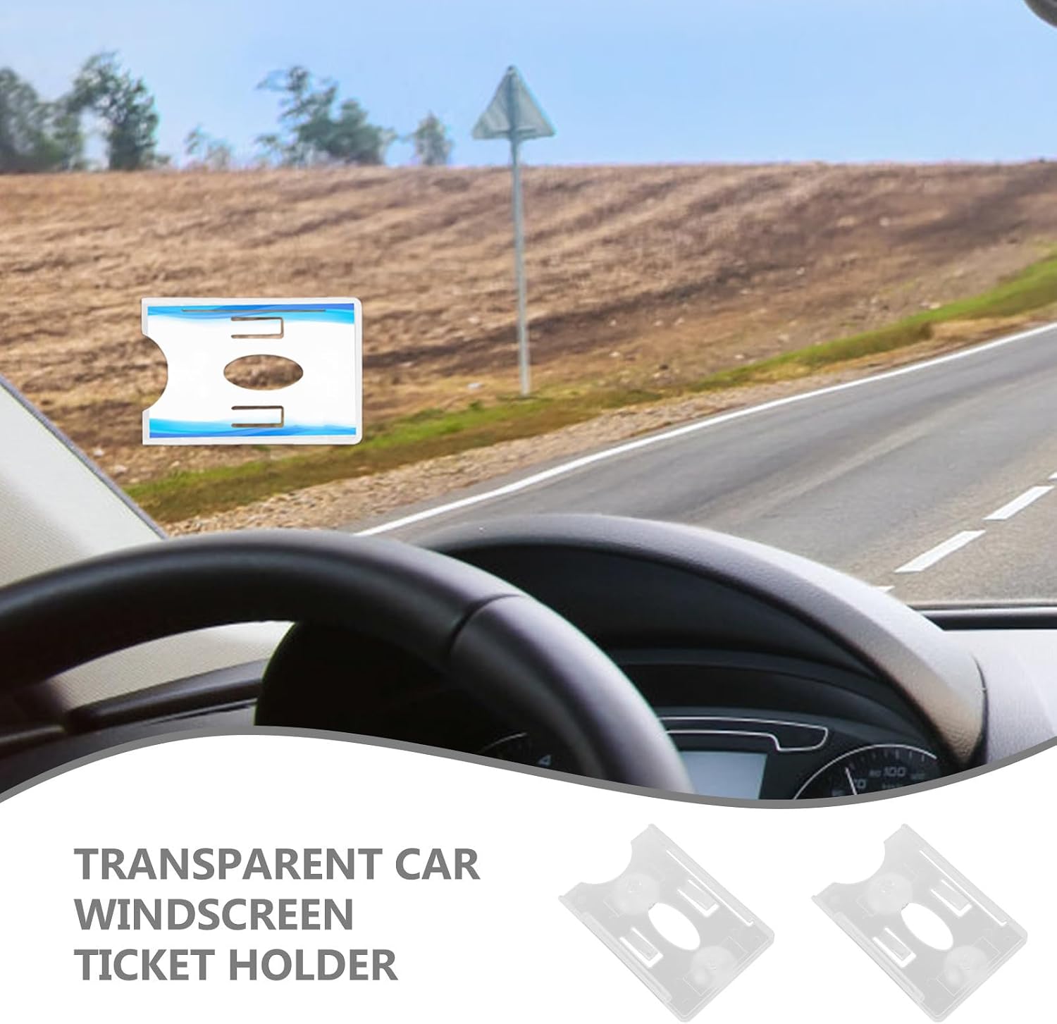 6pcs Car Windshield Permit Holder Plastic with Suction Cups image 5