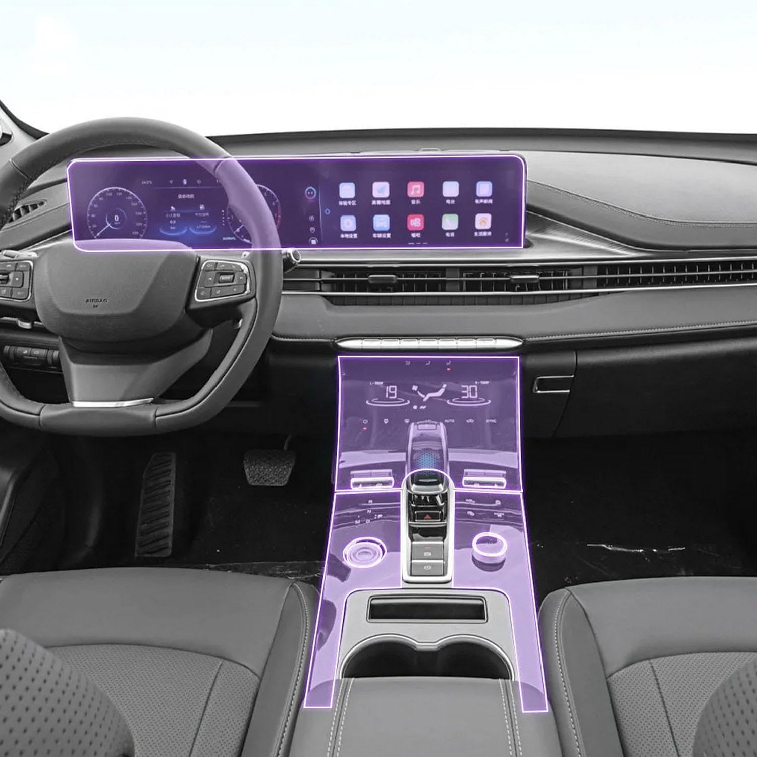 Film TPU anti-rayures Chery Tiggo 8 Plus protection console de voiture 2022