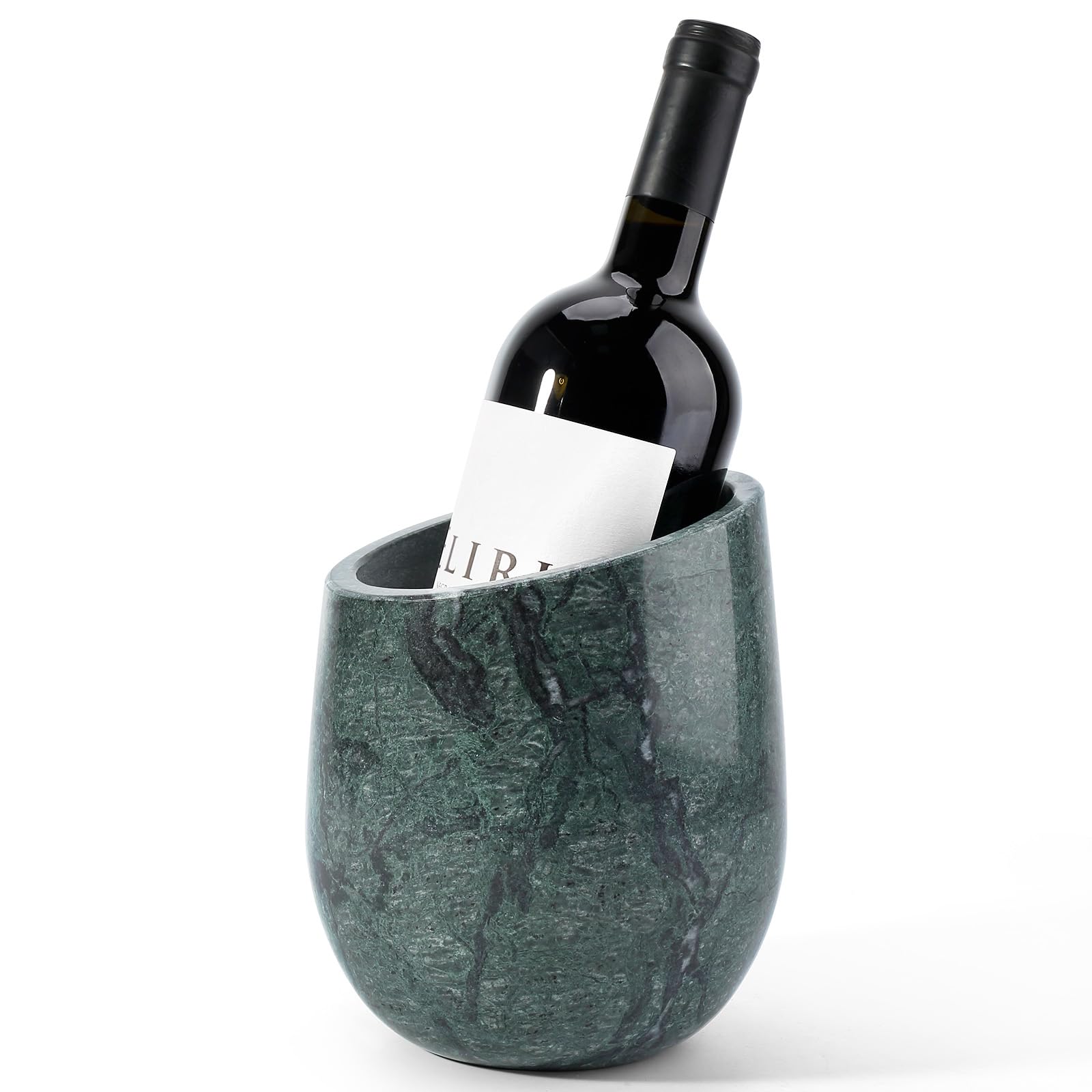 Marble Wine Bottle Chiller Bucket - Versatile Wine Chillers for Bottles - Handcrafted Wine & Champagne Cooler for Parties, Dinner - Stone Kitchen Utensil Holder Ideal for Wine Enthusiasts，Green — Amazon image 11