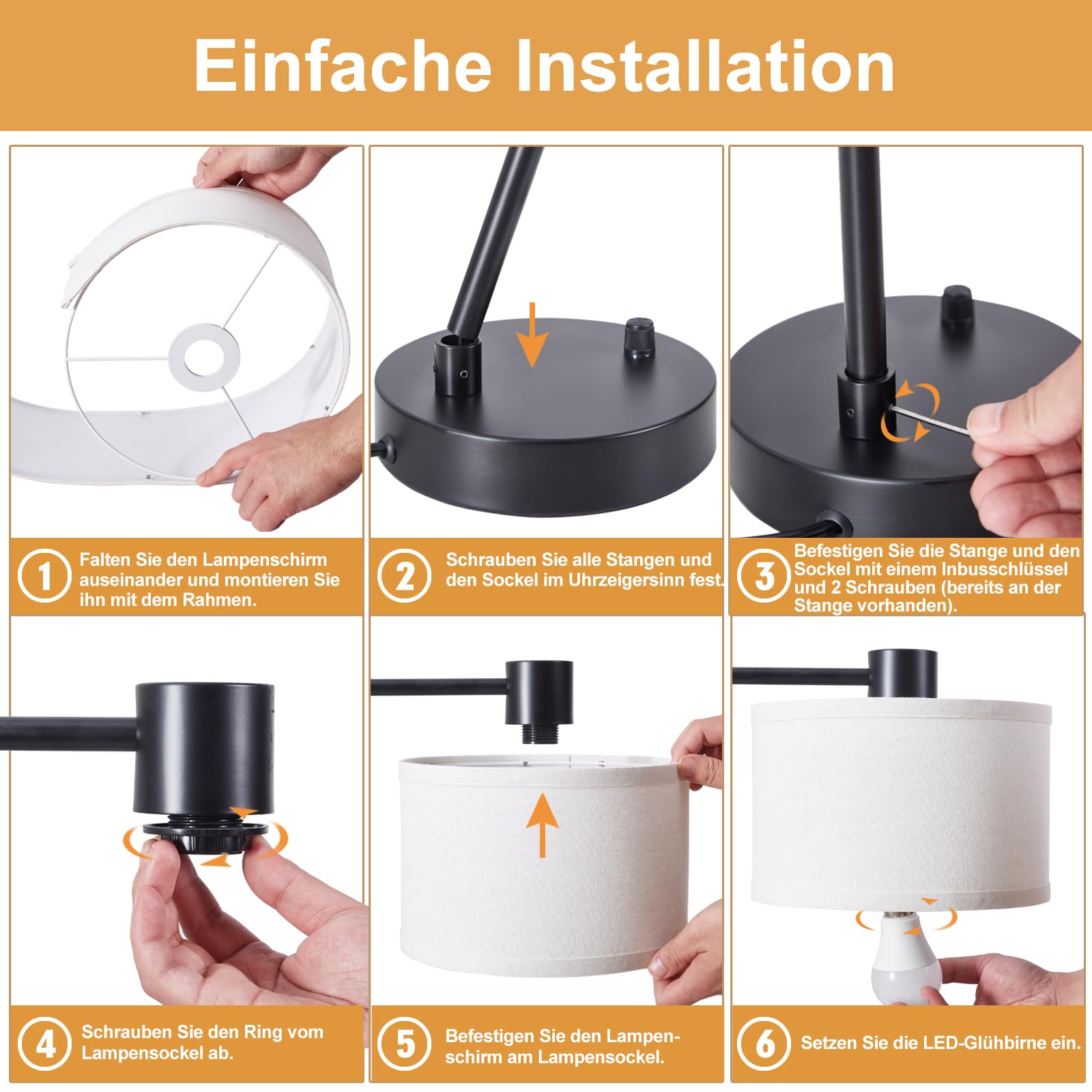 GyroVu Nachttischlampe, Tischlampe mit Ladefunktion USB A+C-Anschlüssen, Stufenlos Dimmbar, Leinen-Lampenschirm, Bedside Lampe für Wohnzimmer Studierzimmer Büro (Glühbirne inklusive)