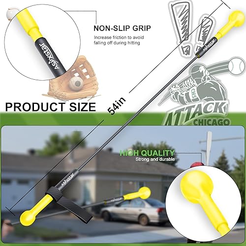 Miniatura 4 de Bastón de bateo de béisbol, entrenador de bateo de béisbol, equipo de entrenamiento de béisbol, equipo de práctica de bateo de béisbol y palo de