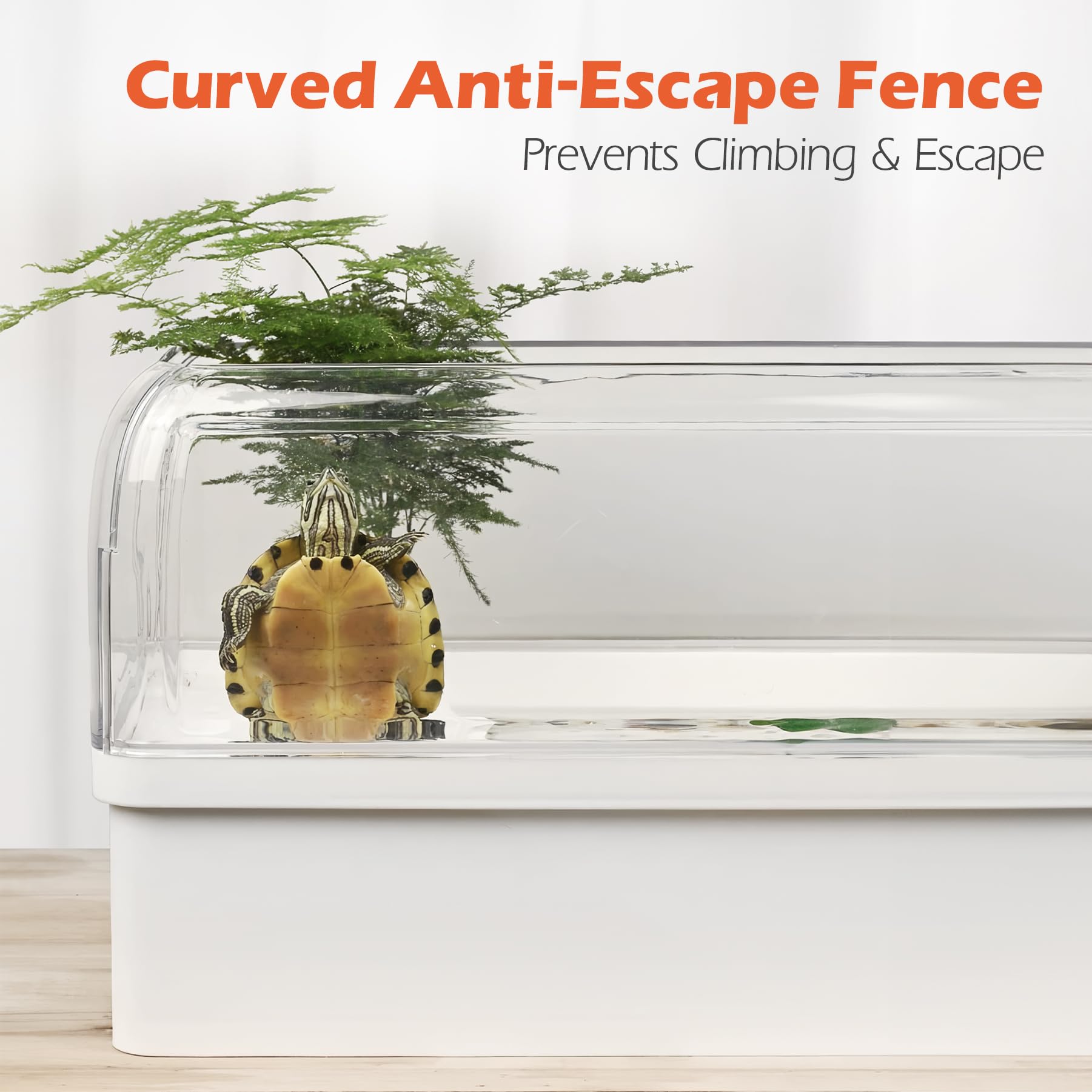 AZV Kit per habitat per tartarughe, completo per tartarughe acquatiche con filtro, piattaforma con nascondiglio, area multifunzione, drenaggio, piante e lampade, perfetto per acquario con orecchie