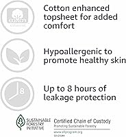 Vista 5 de Yaxa Basics Incontinence Underwear for Women, Protective, Disposable, Postpartum, Maximum Absorbency, Small, Lavender, 72 Count (3 Packs of 24)