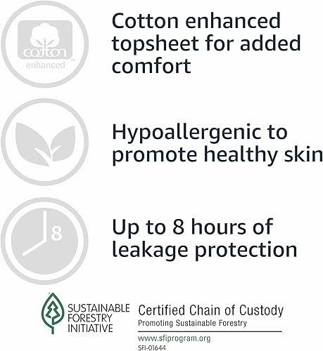 Miniatura 4 de Tienda Basics - Ropa interior para incontinencia y posparto para mujer, máxima absorción, talla XL, 1 paquete de 16 unidades, lavanda (anteriormente