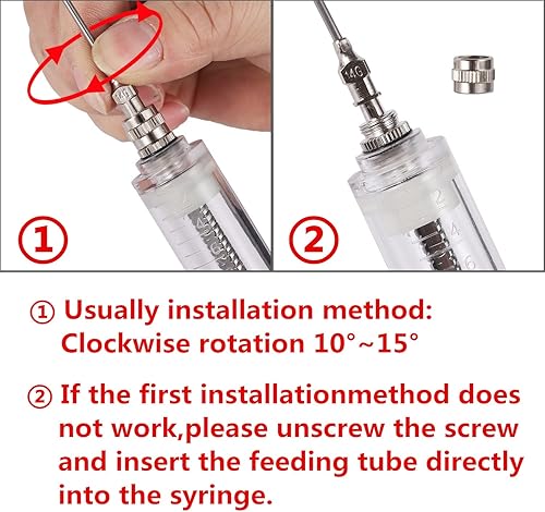 Baby Bird Feeding Syringe Feeding Tubes for Birds Parrot Hand Feeding Syringe with 6 Pcs Curved Gavage Tubes and Stainless Steel Metal Feeding Spoon (20ML)(50ML)