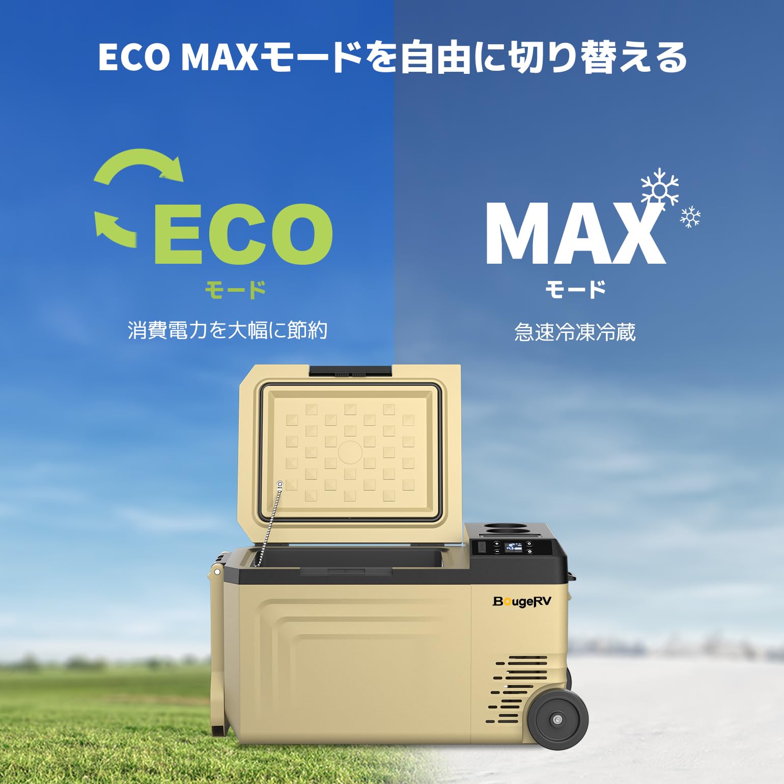 Amazon.co.jp: BougeRV 車載冷蔵庫 ポーダブル冷蔵庫 19L -20℃～20