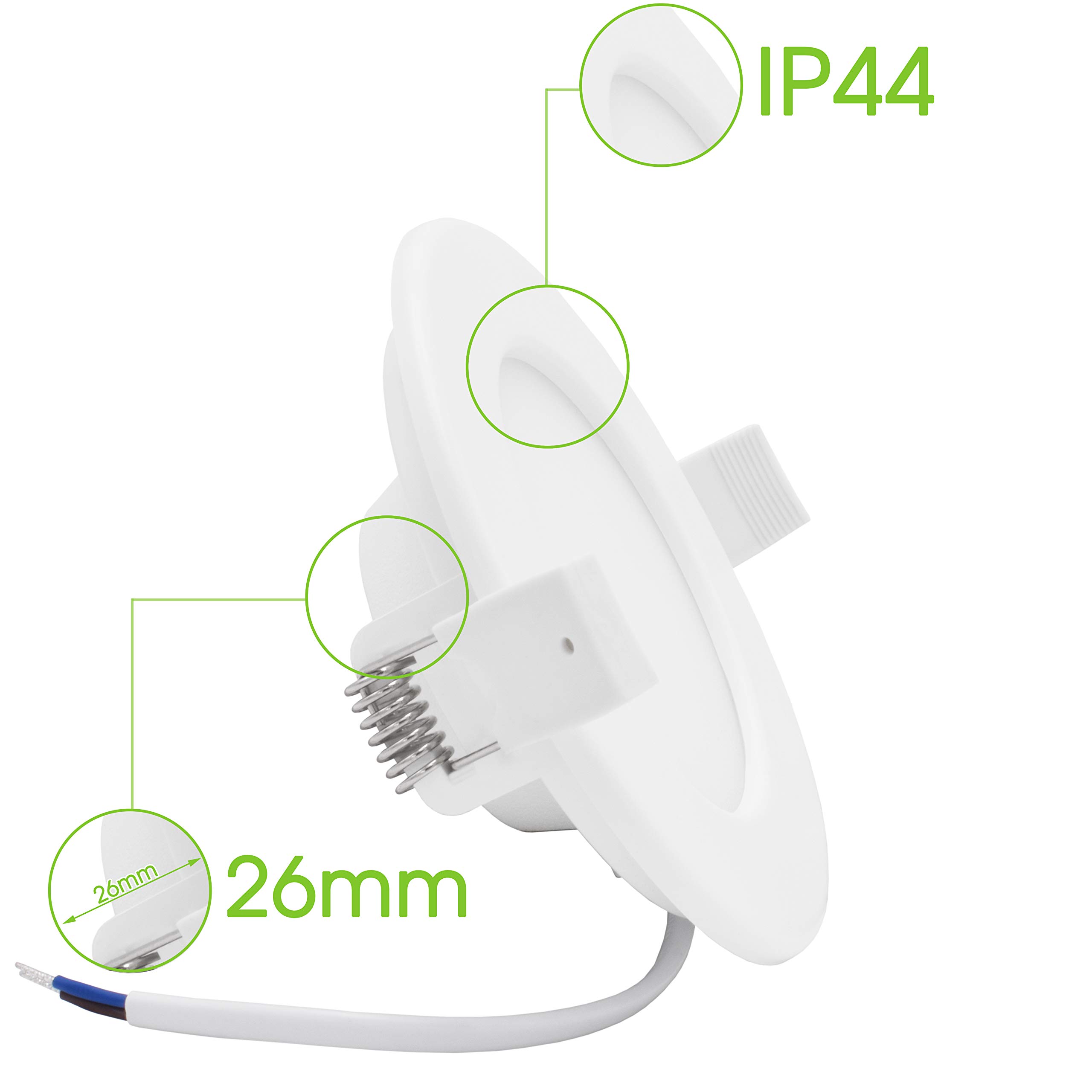Lumare LED Inbouwspot Dimbaar 6W | IP44 Spatwaterdicht | Ultra Ondiep, 26mm Installatiediepte | Spot Woonkamer, Badkamer | Inbouwlampen Wit Rond | Slanke Plafondspot Warm Wit 3000K | 6er Set Lumare LED Inbouwspot Dimbaar 6W | IP44 Spatwaterdicht | Ultra Ondiep, 26mm Installatiediepte | Spot Woonkamer, Badkamer | Inbouwlampen Wit Rond | Slanke Plafondspot Warm Wit 3000K | 6er Set