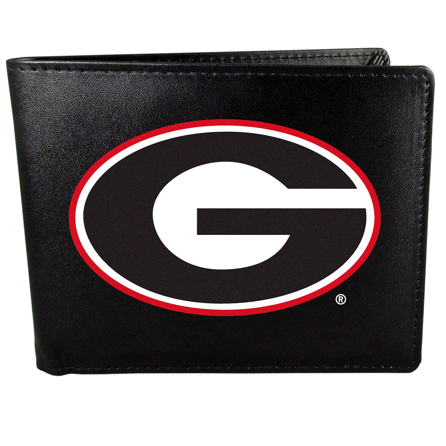 Siskiyou Sports NCAA Georgia Bulldogs Bi-fold Wallet & Strap Key Chain, Black, One Size
