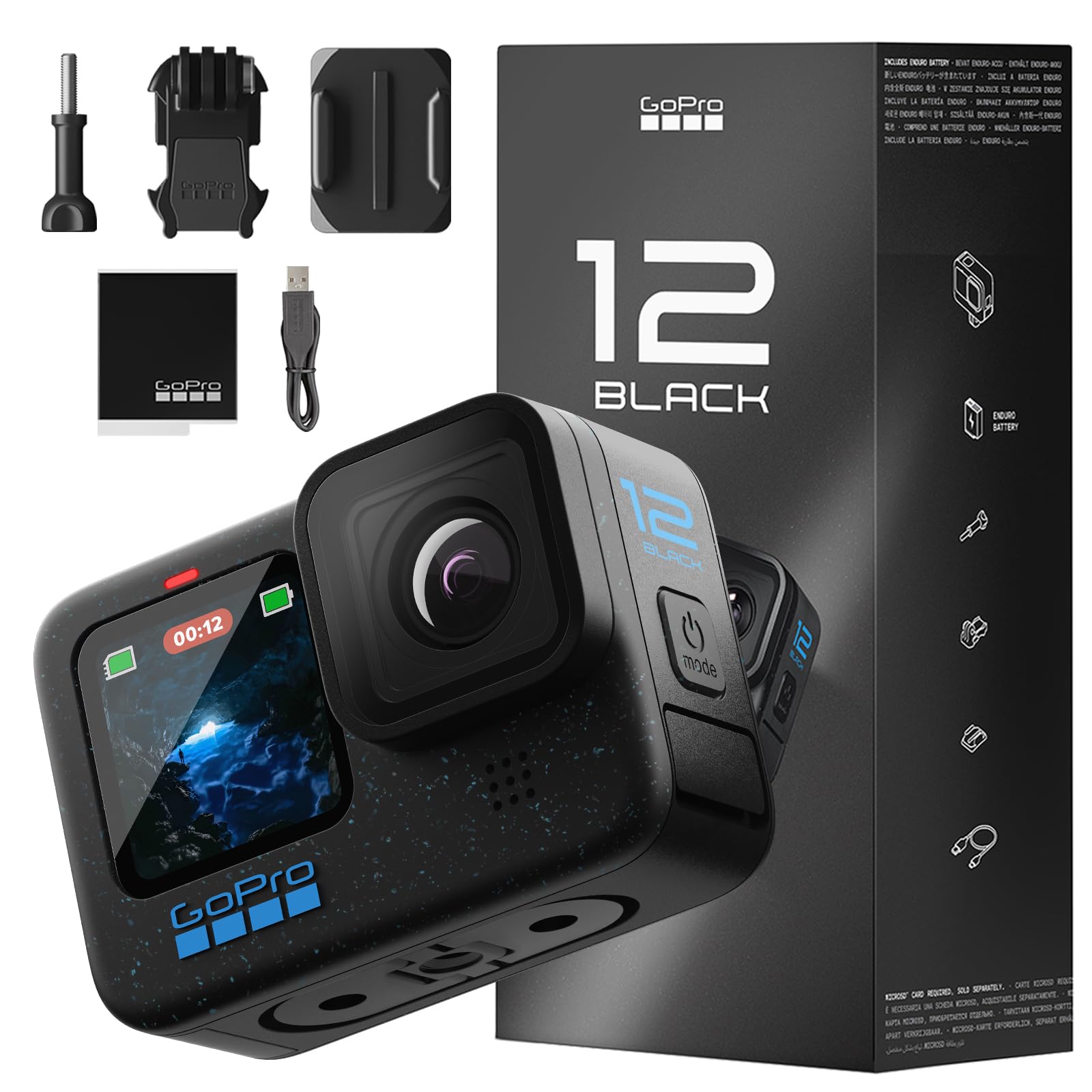ビデオカメラ GoPro HERO12 Black Amazon | GoPro 公式品 アクションカメラ HERO12 Black 5.3K60fps HDR