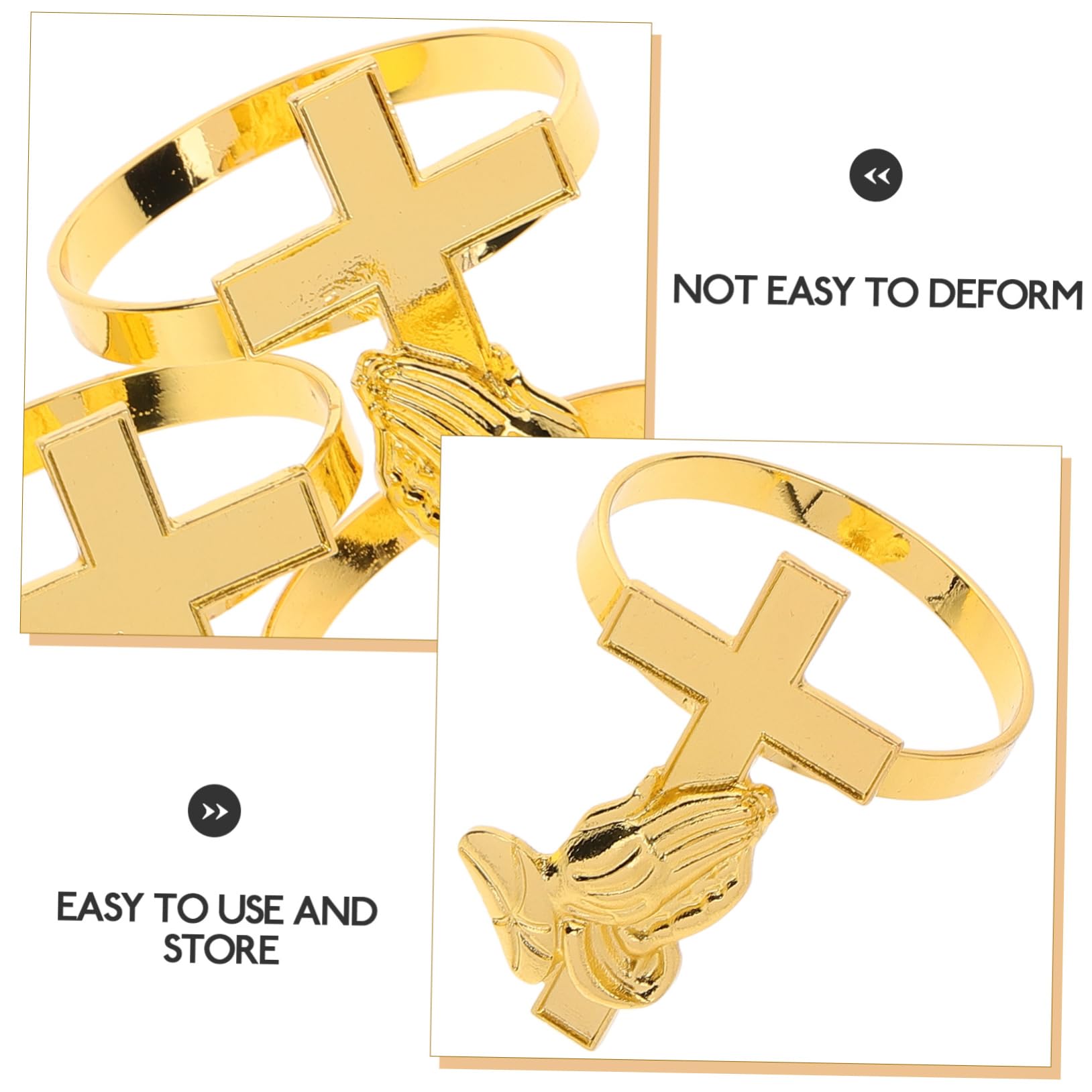 OUNONA 12piezas Anillos De Servilleta De Elegantes Para Bodas y Fiestas De Diseño De Cruz Para Decorar Mesas Celebraciones y Eventos Especiales