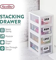 Vista 4 de Sterilite 20518006, pequeño cajón de almacenamiento , Plástico, 6