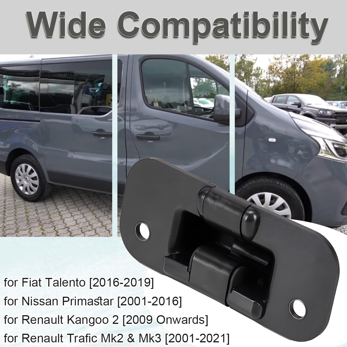 ZAMDOE Localisateur de Porte coulissante latérale de Voiture pour Vauxhall Vivaro A B [2001-2019] pour Renault Trafic Mk2 Mk3 Kangoo 2 pour Nissan Primastar pour Fiat Talento 4414472 8200075742
