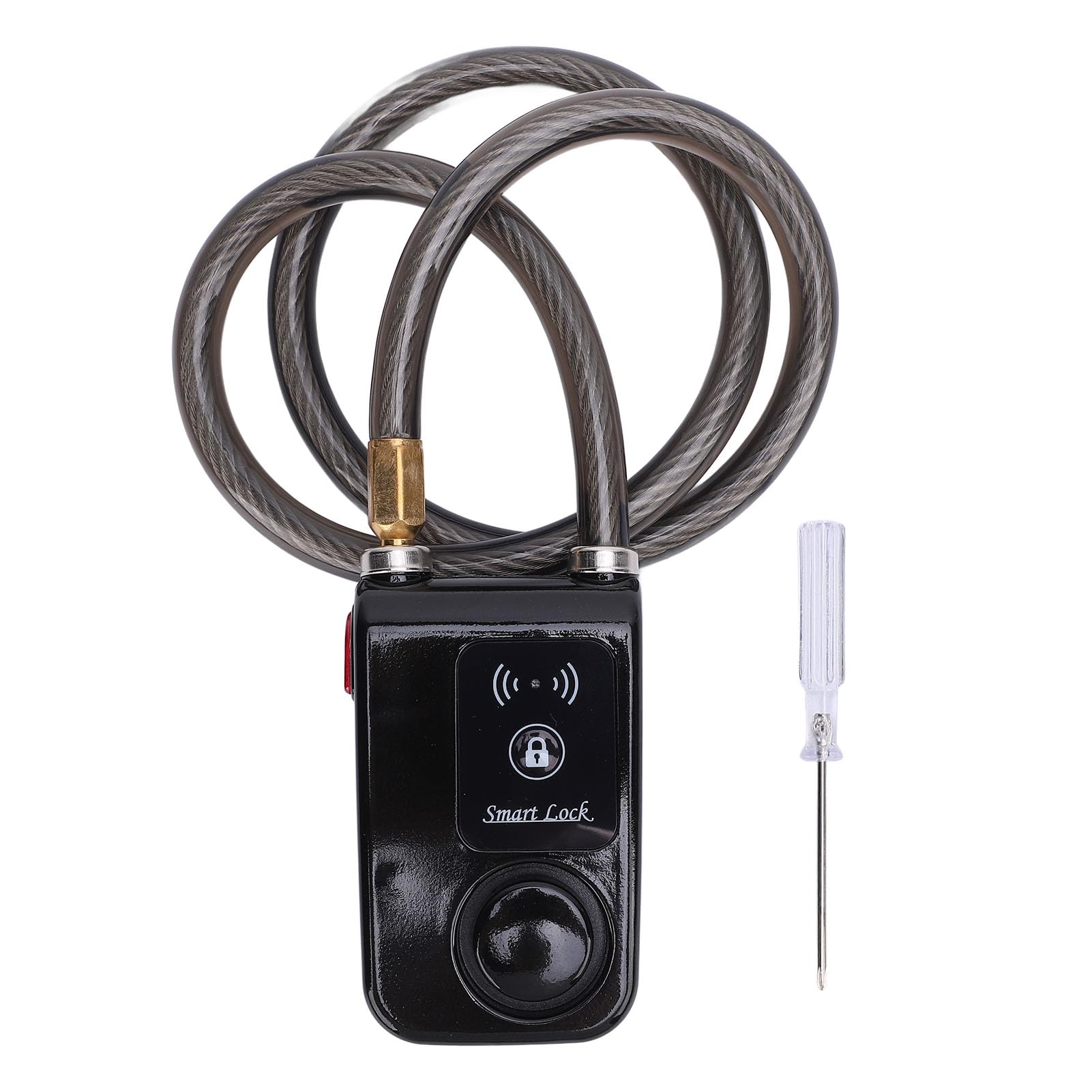 Generic Lucchetto per Moto Bluetooth Intelligente Senza Chiave con Allarme a Vibrazione per Antifurto IP44 Impermeabile per Ciclisti (BLACK)