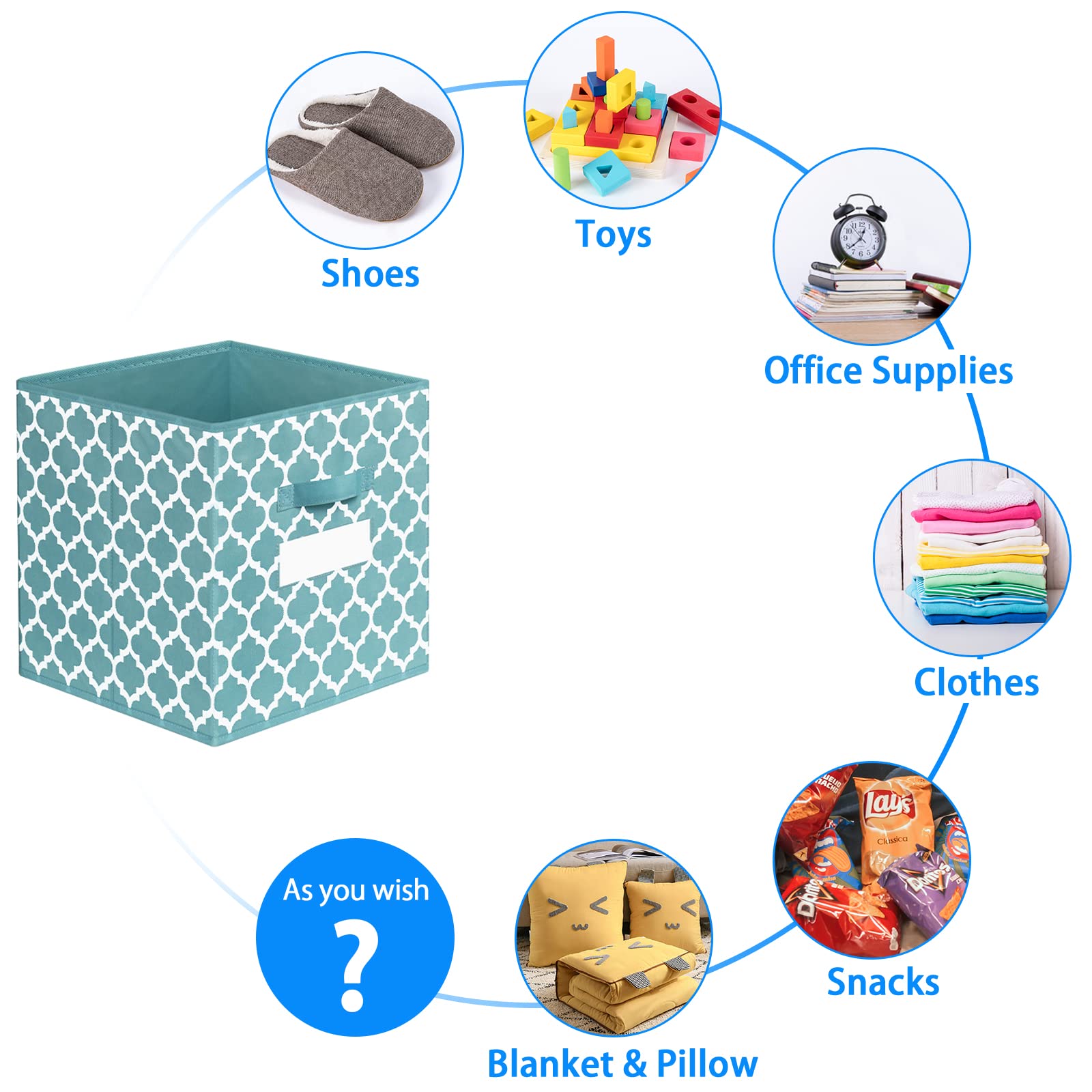 homyfort Foldable Cube Storage Bins 11x11 inches(8 Pack), Fabric