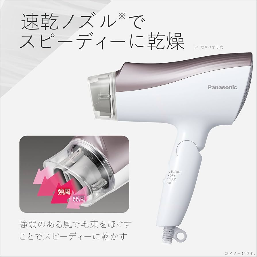 Amazon.co.jp: Panasonic Ionity Hair Dryer EH-NE5G-T, Quick