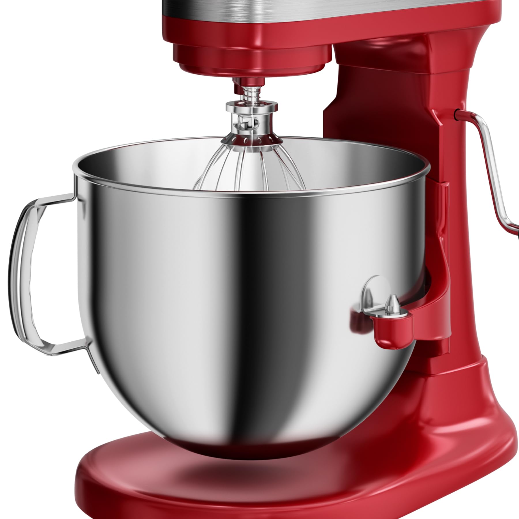 GuanQiao 6 QT Food-Grade Stainless Steel Mixer Bowl Compatible With KITCHENAID BOWL LIFT STAND MIXERS 5.5-6 Quart, with Anti-slip handle & 2 matching locks, Stainless Steel Polished