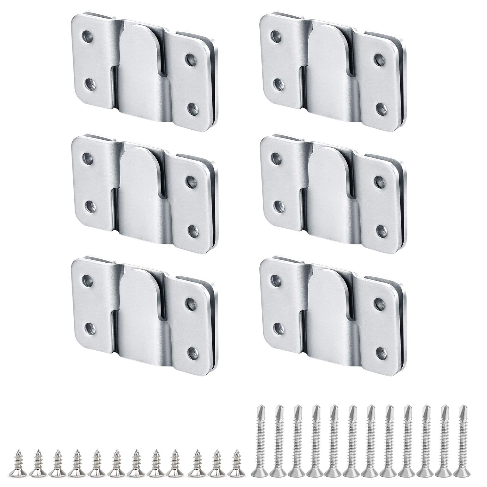 Flush Mount Bracket, Interlocking Photo Frame Hook 56 x 36mm Heavy Duty Picture Hangers, Interlock Bracket Furniture Connector, Sectional Couch Connectors, Headboard Wall Mount Hardware (6 Pairs))
